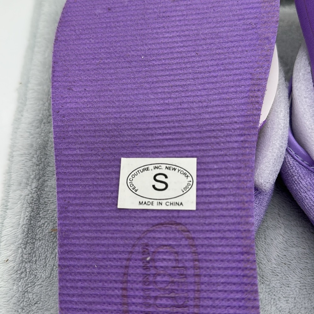 Pedi Couture Alan Stuart New York Spa Sandals Size S — Pastel Lilac Purple - Picture 5 of 7